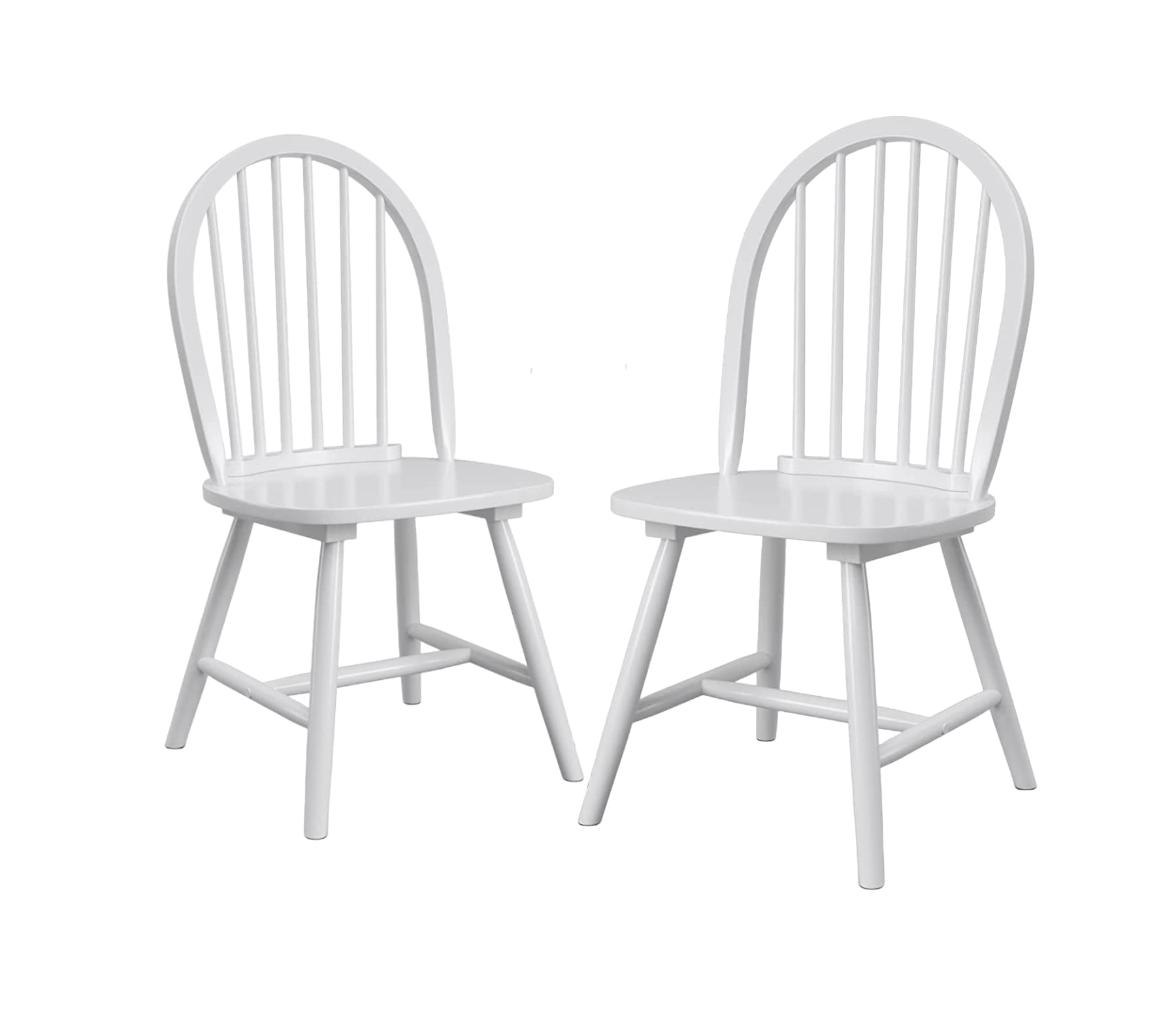 CHEFJOY Windsor Dining Chairs, Wooden Dining Chairs Set of 2, Mid